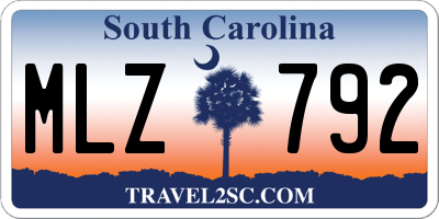 SC license plate MLZ792