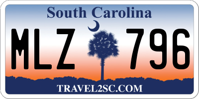 SC license plate MLZ796