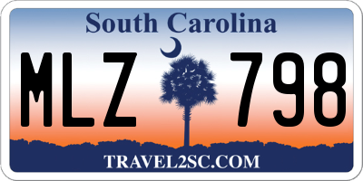 SC license plate MLZ798