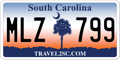 SC license plate MLZ799