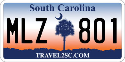 SC license plate MLZ801