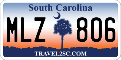 SC license plate MLZ806