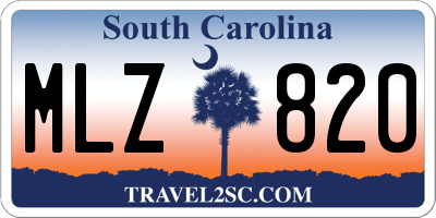 SC license plate MLZ820
