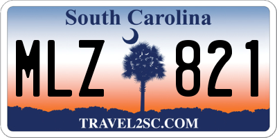 SC license plate MLZ821