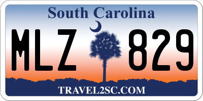 SC license plate MLZ829