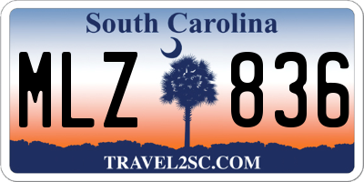 SC license plate MLZ836