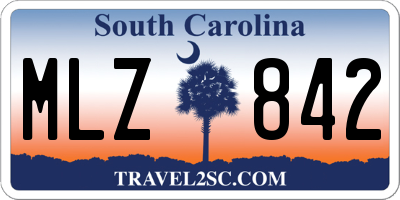 SC license plate MLZ842