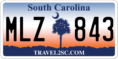 SC license plate MLZ843