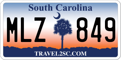 SC license plate MLZ849