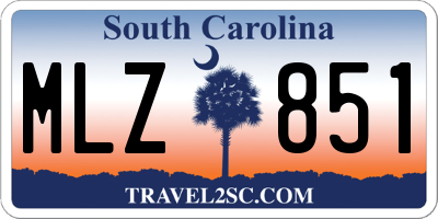 SC license plate MLZ851