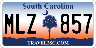SC license plate MLZ857