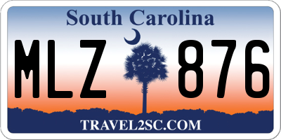 SC license plate MLZ876