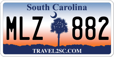 SC license plate MLZ882