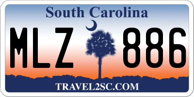 SC license plate MLZ886