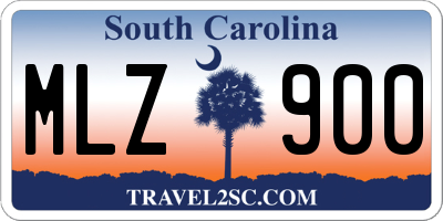 SC license plate MLZ900