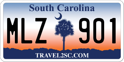SC license plate MLZ901