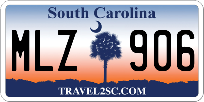 SC license plate MLZ906