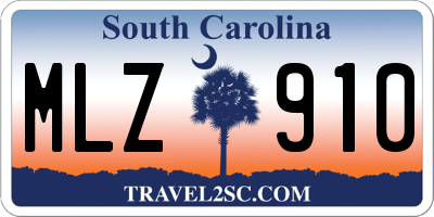 SC license plate MLZ910