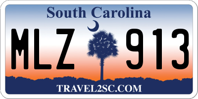 SC license plate MLZ913