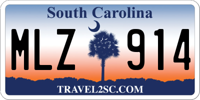SC license plate MLZ914