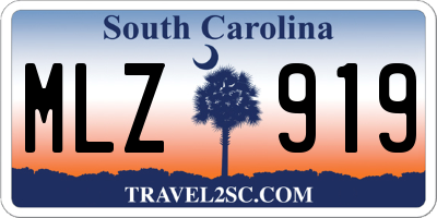 SC license plate MLZ919