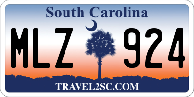 SC license plate MLZ924