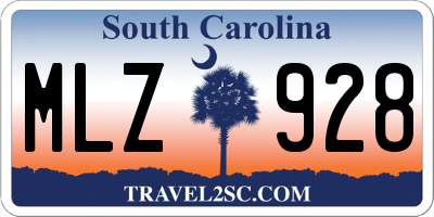 SC license plate MLZ928