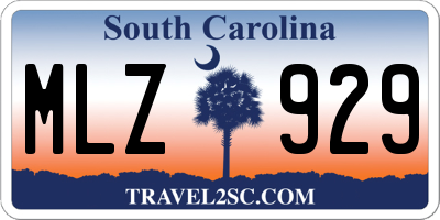 SC license plate MLZ929