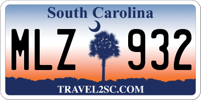 SC license plate MLZ932