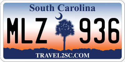 SC license plate MLZ936