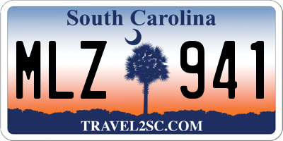 SC license plate MLZ941