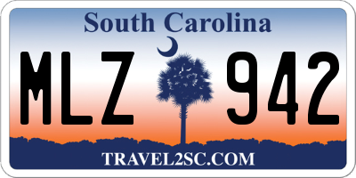 SC license plate MLZ942