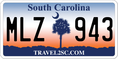 SC license plate MLZ943
