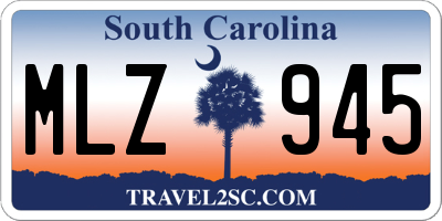 SC license plate MLZ945