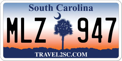 SC license plate MLZ947