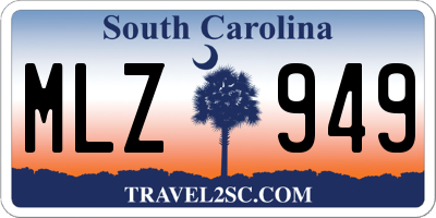 SC license plate MLZ949