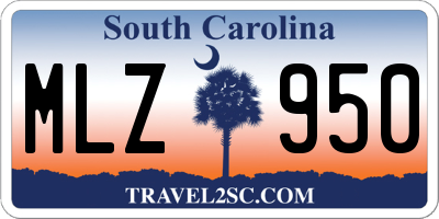 SC license plate MLZ950