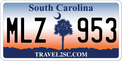 SC license plate MLZ953