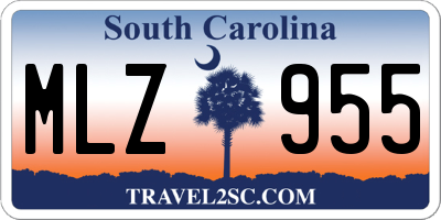 SC license plate MLZ955