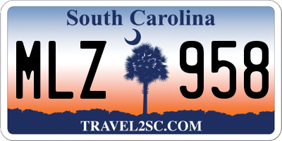 SC license plate MLZ958