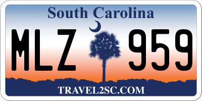 SC license plate MLZ959