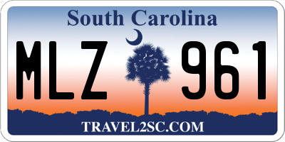 SC license plate MLZ961