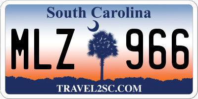 SC license plate MLZ966