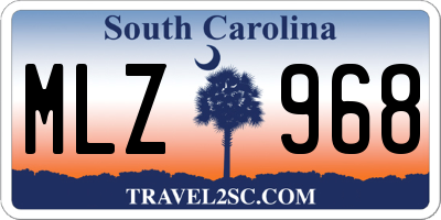 SC license plate MLZ968