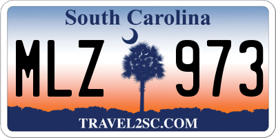 SC license plate MLZ973