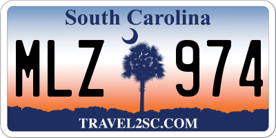 SC license plate MLZ974