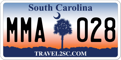SC license plate MMA028