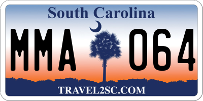 SC license plate MMA064