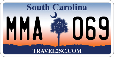 SC license plate MMA069