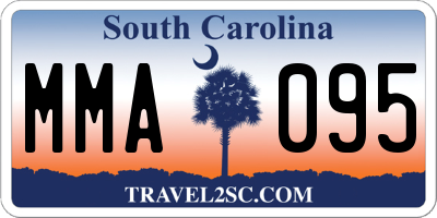 SC license plate MMA095